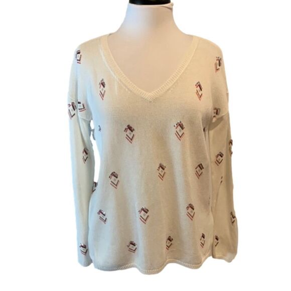 WHITE HOUSE BLACK MARKET NWOT KNIT SWEATER‎ SIZE L - Picture 1 of 7